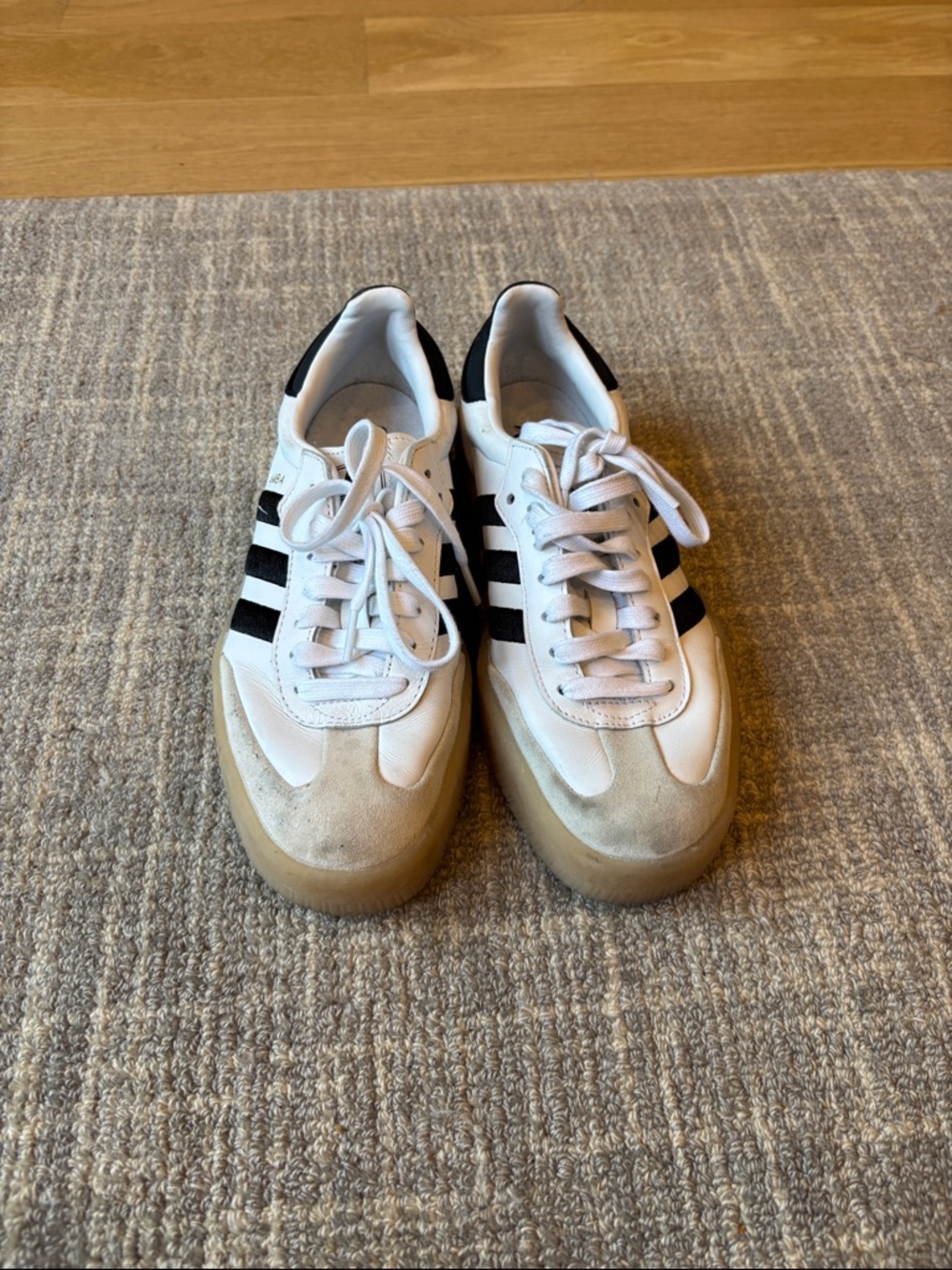 adidas White and Black Low-Top Sneakers